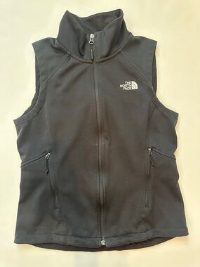 The North Face Black Softshell Vest with High Collar